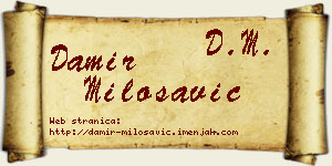 Damir Milosavić vizit kartica
